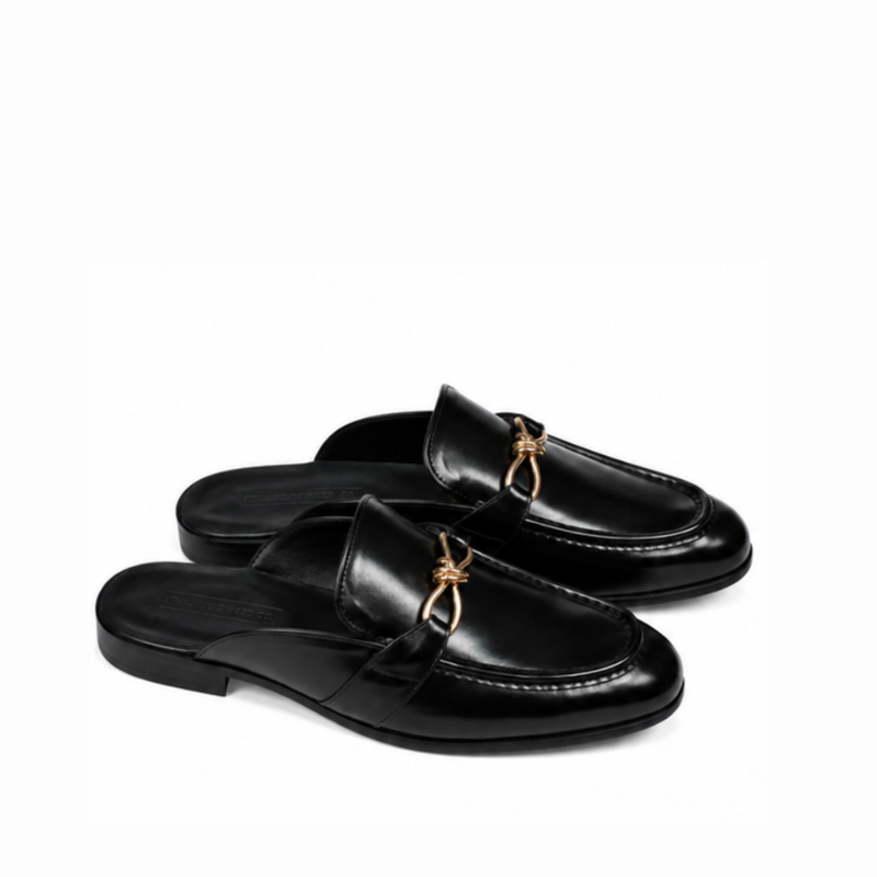 Luxury Knotted Leather Mule