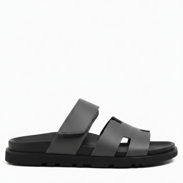 Luxury Leather Sandals - Gray