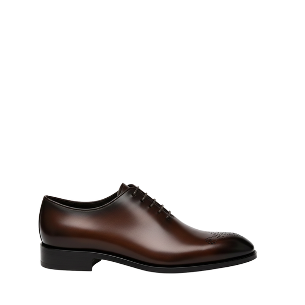 Luxury Matte Elegance Oxford Dress Shoes - Burnished Brown