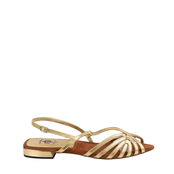 Luxury Metallic Strappy Flat Sandals