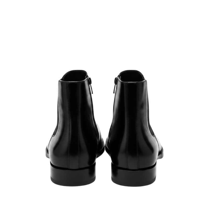 Luxury Noir Sleek Zipper Chelsea Boots