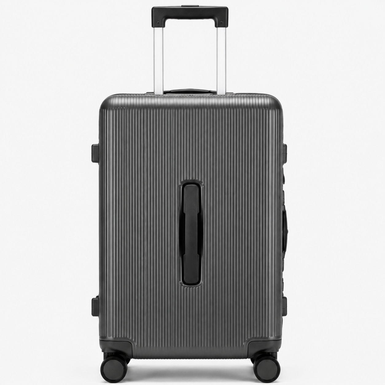 Luxury Ribbed Hard-Shell Cabin Trolley Bag