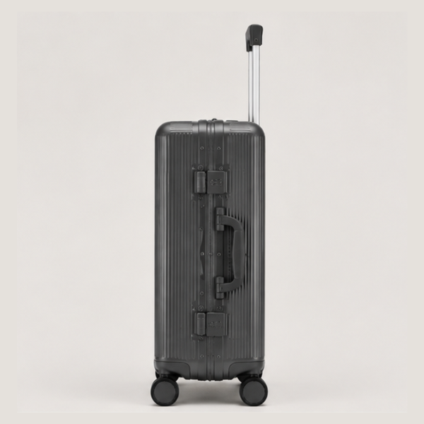 Luxury Ribbed Hard-Shell Cabin Trolley Bag