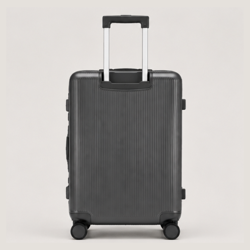 Luxury Ribbed Hard-Shell Cabin Trolley Bag