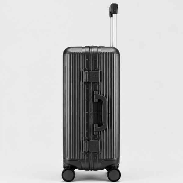 Luxury Ribbed Hard-Shell Cabin Trolley Bag