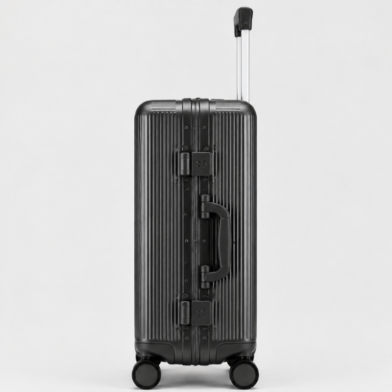 Luxury Ribbed Hard-Shell Cabin Trolley Bag