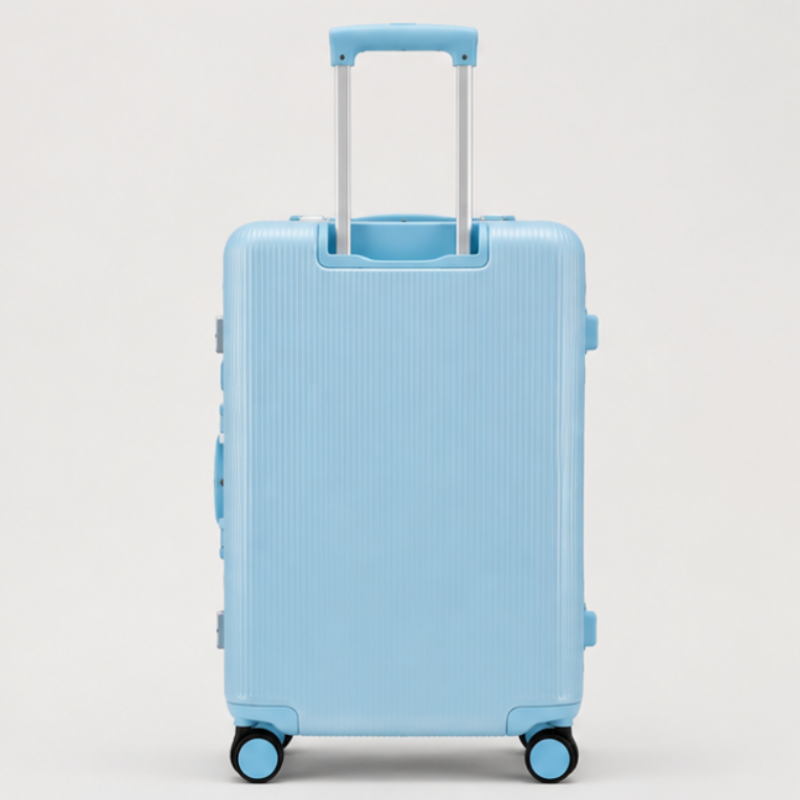 Luxury Ribbed Hard-Shell Cabin Trolley Bag