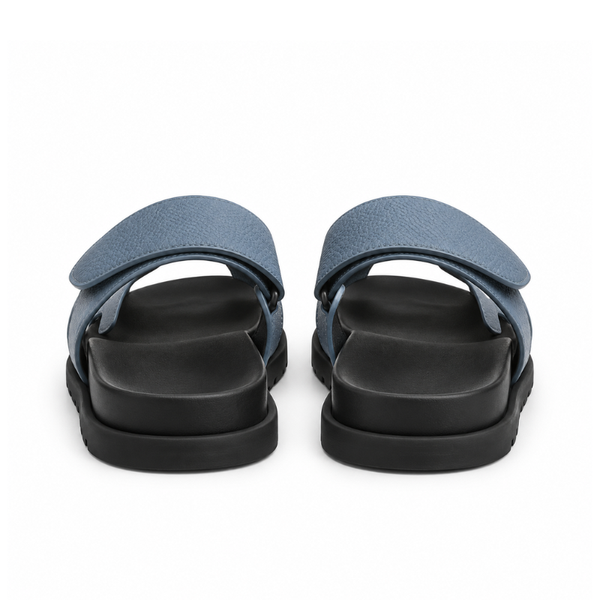 Luxury Sandal with Textured Buckle Strap