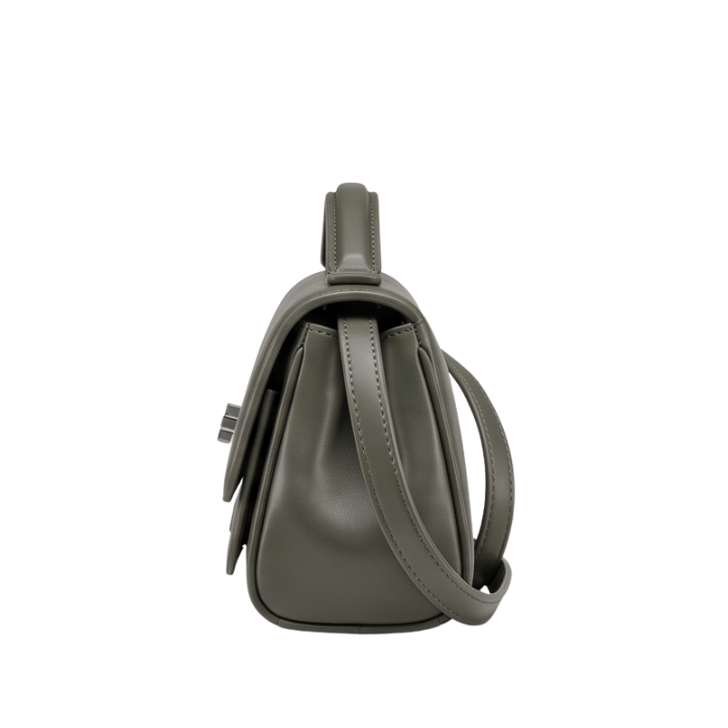 Luxury Structured Twist-Lock Top Handle Square Hand & Crossbody Bag