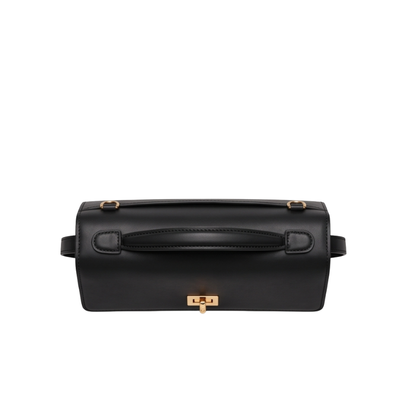 Luxury Structured Twist-Lock Top Handle Square Hand & Crossbody Bag