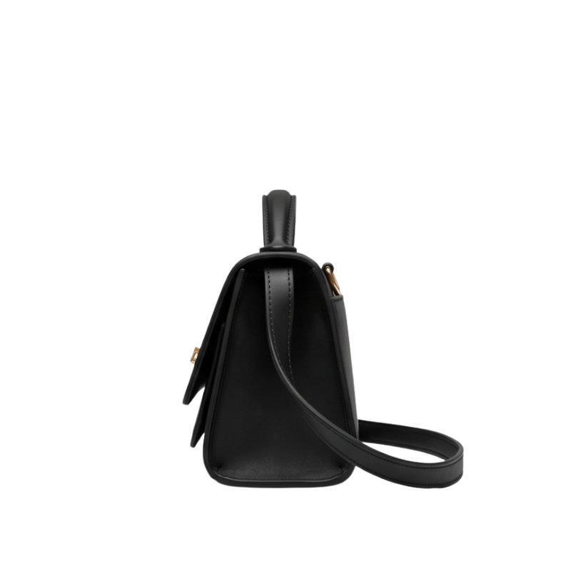 Luxury Structured Twist-Lock Top Handle Square Hand & Crossbody Bag