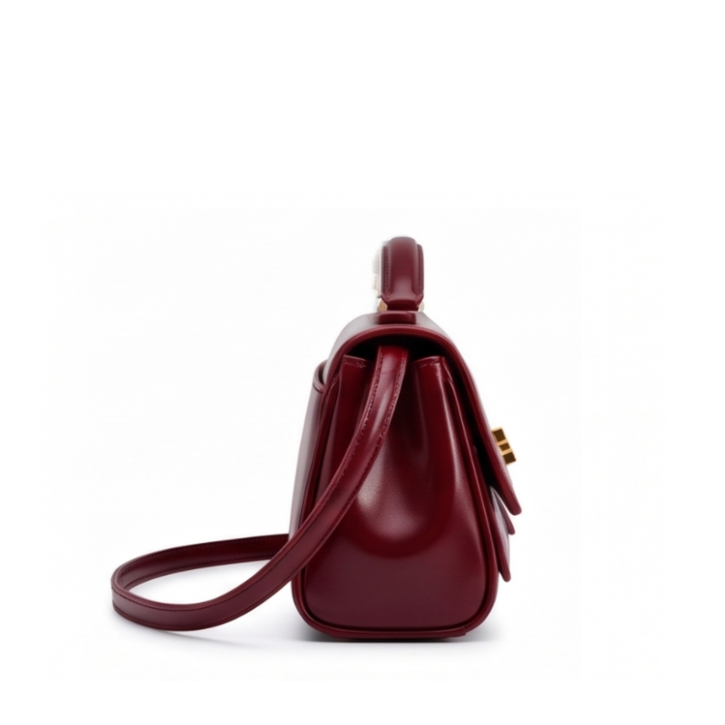 Luxury Structured Twist-Lock Top Handle Square Hand & Crossbody Bag