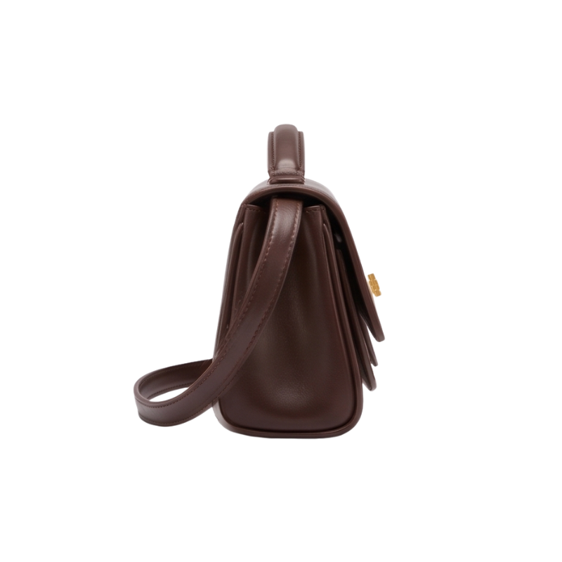 Luxury Structured Twist-Lock Top Handle Square Hand & Crossbody Bag