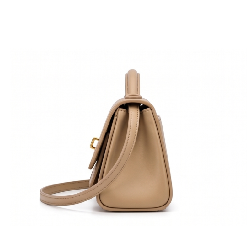 Luxury Structured Twist-Lock Top Handle Square Hand & Crossbody Bag