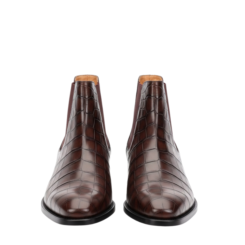 Luxury Verona Croc Chelsea Boots