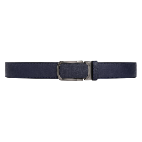 Midnight Pebble Grain Automatic Leather Belt