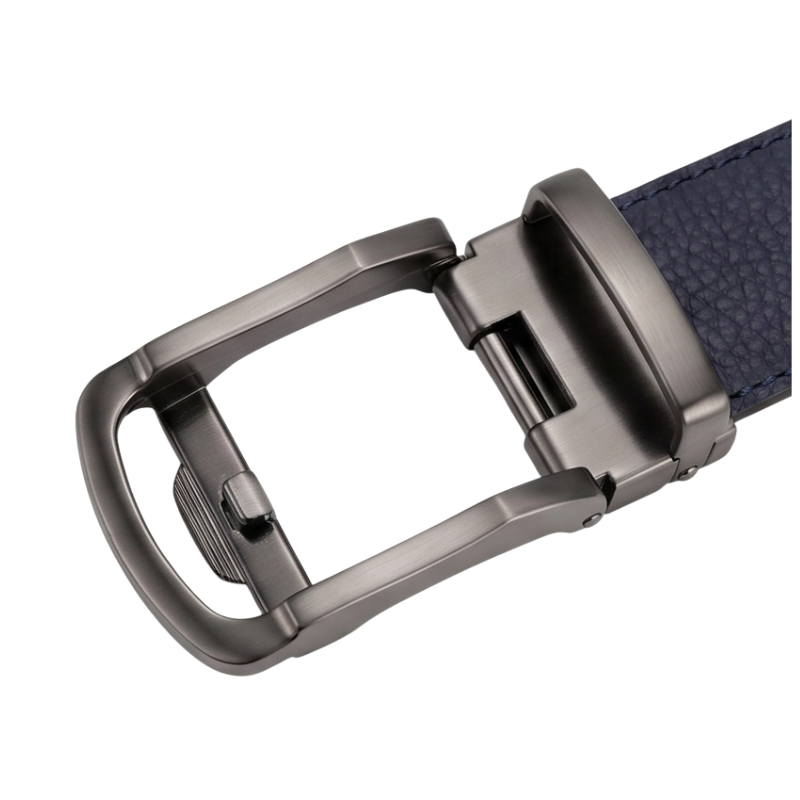 Midnight Pebble Grain Automatic Leather Belt