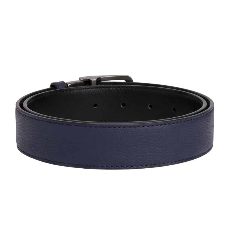 Midnight Pebble Grain Automatic Leather Belt