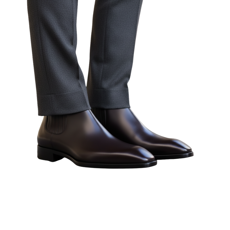 Arco Leather Chelsea Boot with Curve Toe