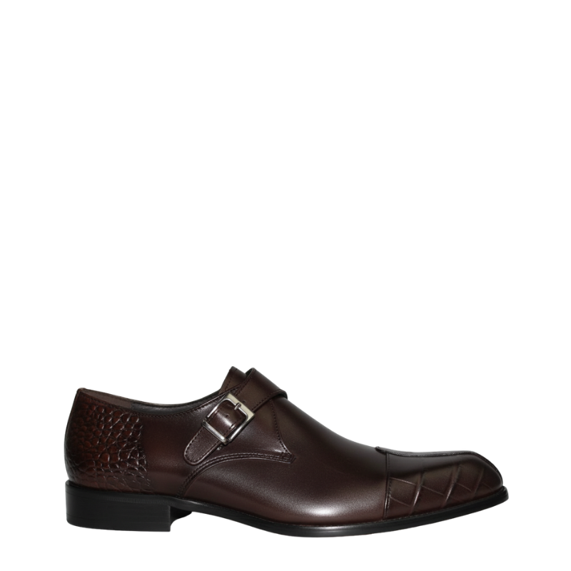 Magnora Croc Cap Monk Strap Shoes