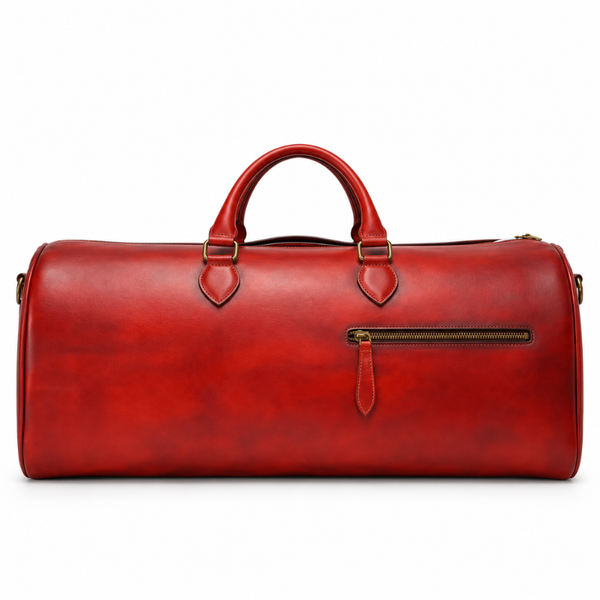 Mahogany Drift Leather Duffle Bag