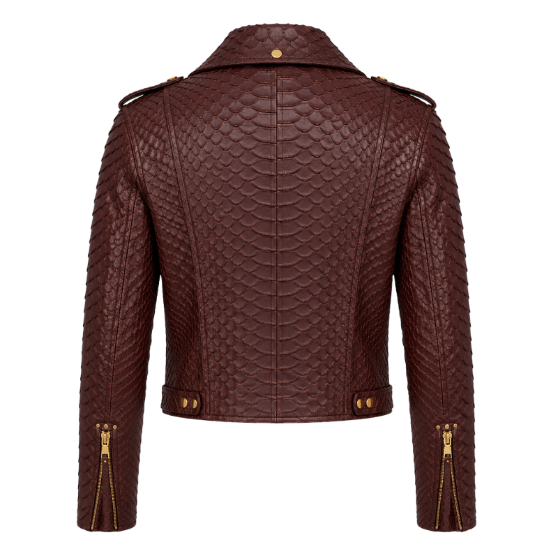Majestic Exotic Python Leather Jacket