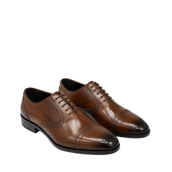 Majestic Finish Cap Toe Wingtip Oxford Shoes