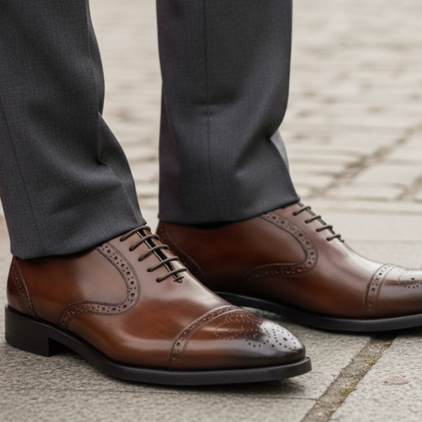Majestic Finish Cap Toe Wingtip Oxford Shoes