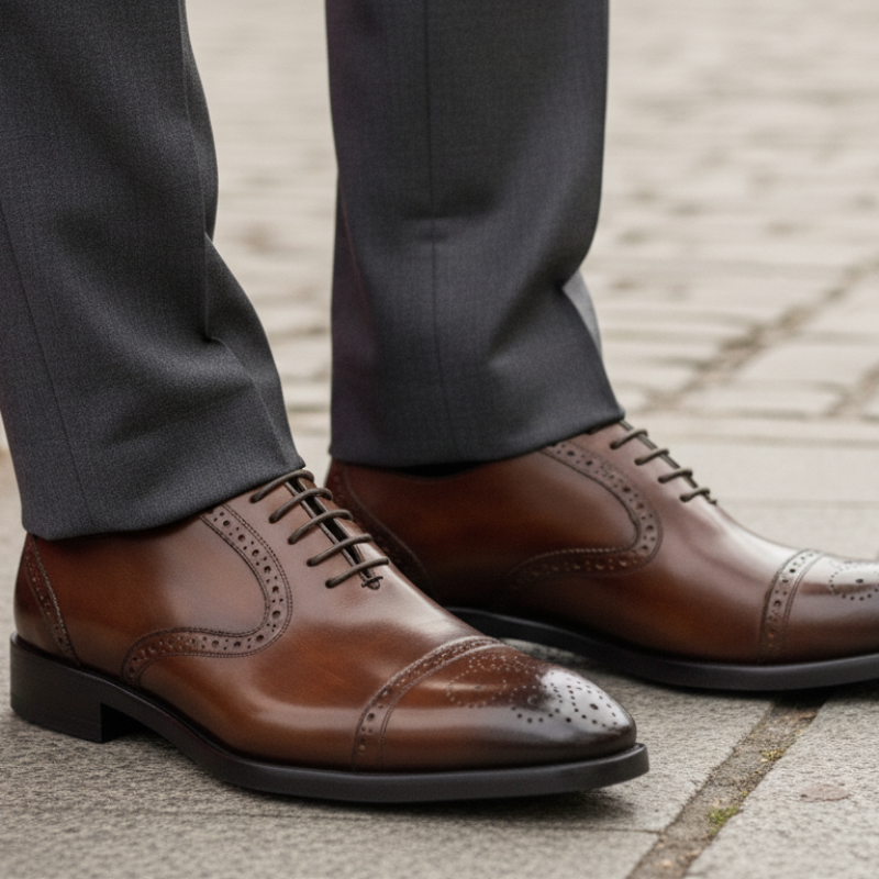 Majestic Finish Cap Toe Oxford Shoes