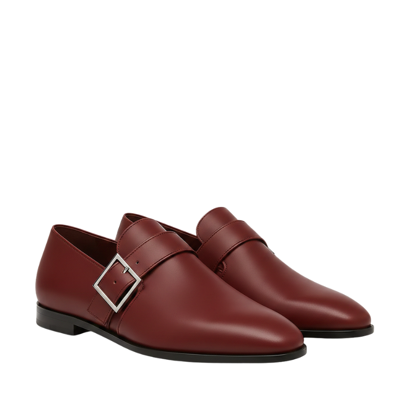 Mamie Frye Loafers in Maroon