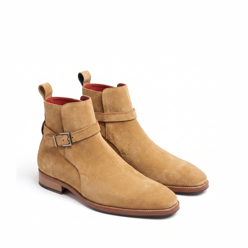 Manlio Suede Buckle Jodhpur Ankle Boots