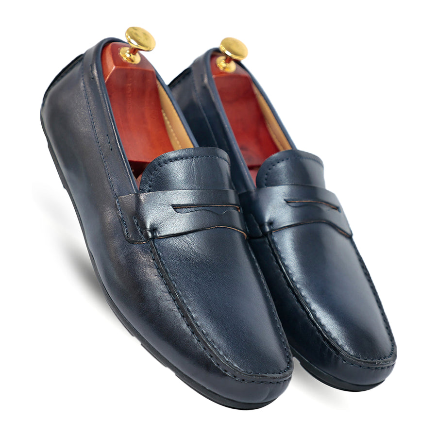 Blue Driving Moccasins