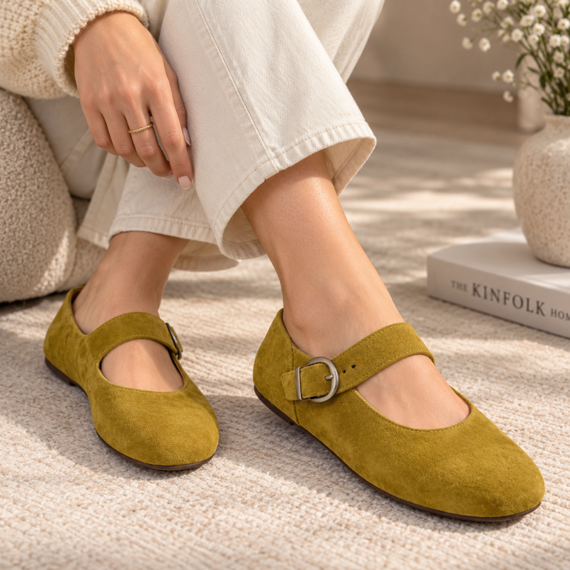 Mary Jane Buckle Flats