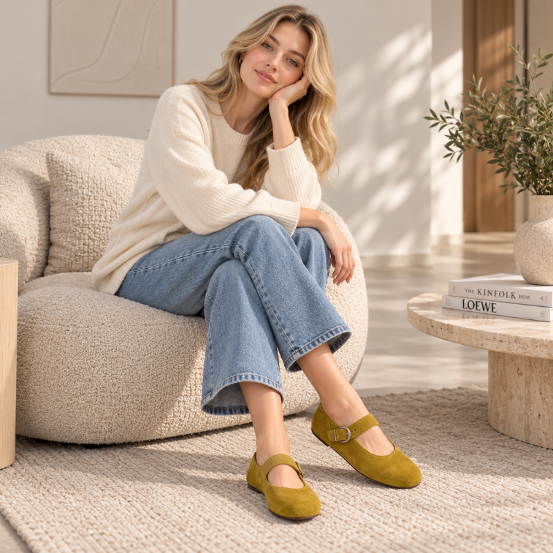 Mary Jane Buckle Flats