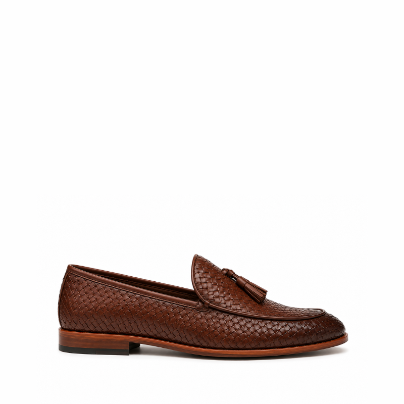 Matteo Classic Woven Tassel Loafers
