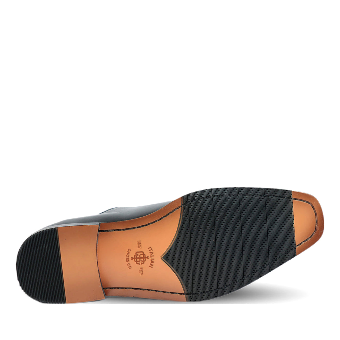 Melvin Plain Leather Single MonkStraps Shoe Black
