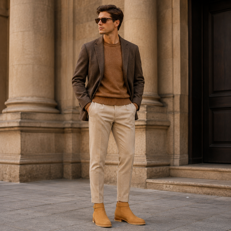 Men Luxury Fashion Leather Stylish Jodhpur Boot