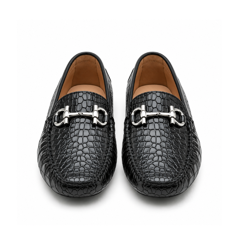 Men Nes Croc Emboss Driving Loafer