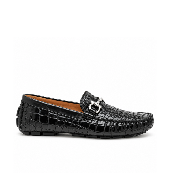 Men Nes Croc Emboss Driving Loafer