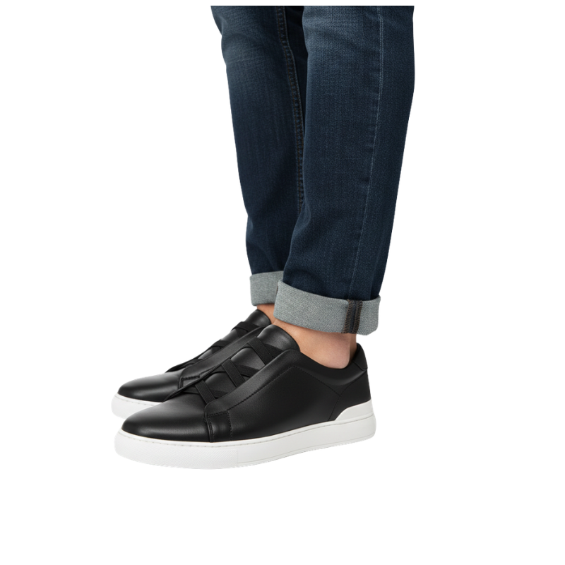 Men Smart Casual Leather Italian Triple Stitch Sneaker