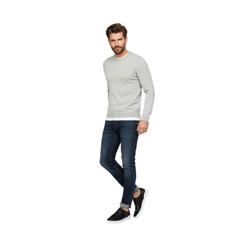 Men Smart Casual Leather Italian Triple Stitch Sneaker