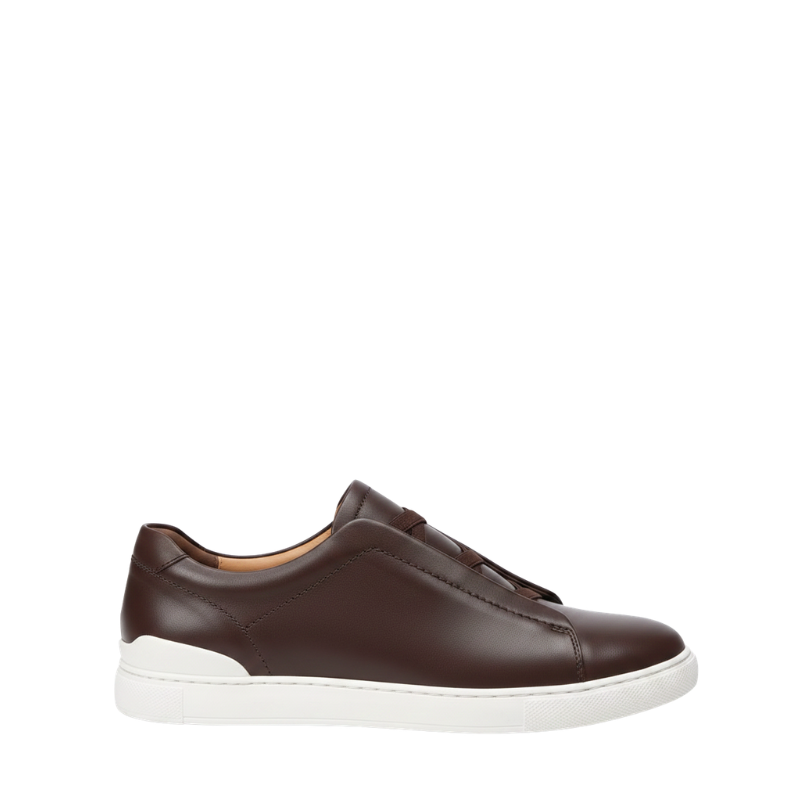 Men Smart Casual Leather Italian Triple Stitch Sneaker