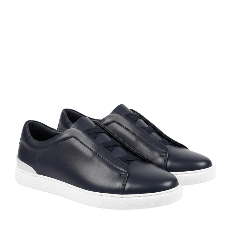 Men Smart Casual Leather Italian Triple Stitch Sneaker