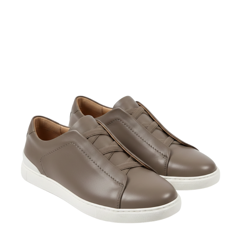 Men Smart Casual Leather Italian Triple Stitch Sneaker