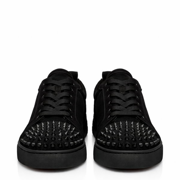 Men Suede Spike Studded Lace Up Sneaker