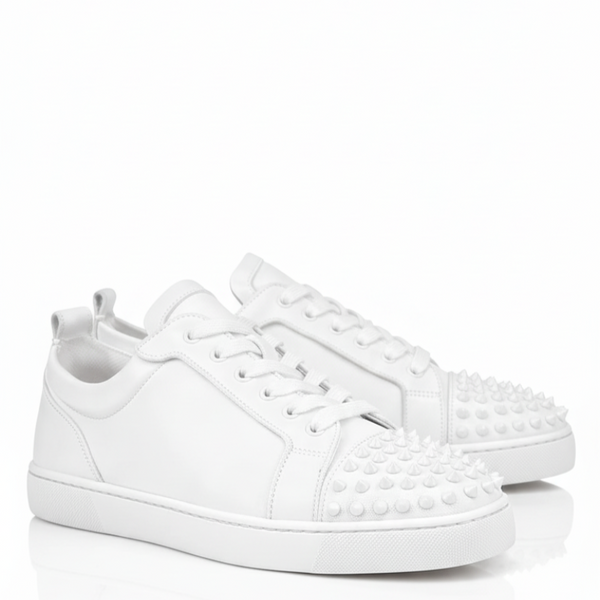 Men Suede Spike Studded Lace Up Sneaker