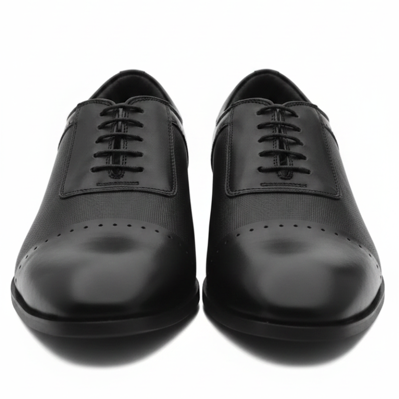 Men Textured Leather Oxford Shoes