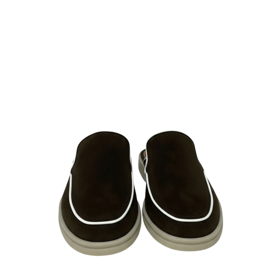 Relax Luxe Trim Suede Mule