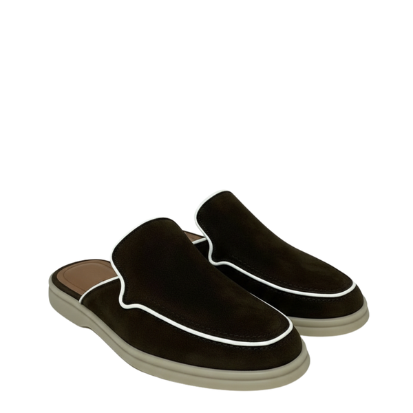 Relax Luxe Trim Suede Mule