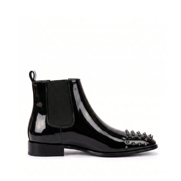 Men’s Chelsea Boots with Metallic Spike Studs